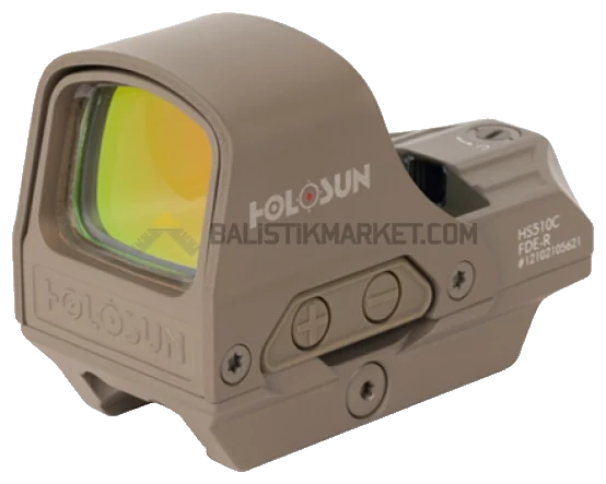 Holosun HS510C-FDE Solar Multi-Reticle Open Reflex Sight (2 MOA & 65 MOA Circle)