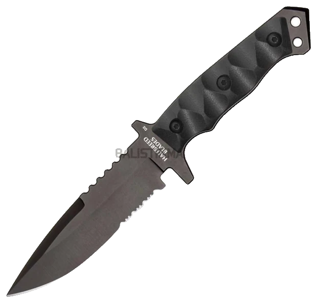 Halfbreed Blades MIK-03 Medium Infantry Serrated Sabit Bıçak (Siyah)