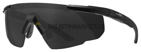 Wiley X Saber Advanced Balistik Gözlük, Gri Lens (Siyah)