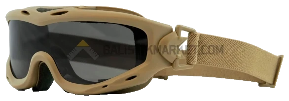 Wiley X Spear Goggle Balistik Gözlük, Gri/Şeffaf/Turuncu Lens (Tan)
