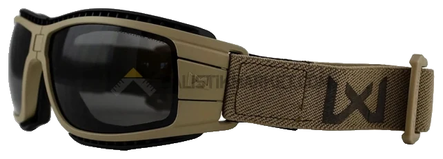 Wiley X Lynx Google Balistik Gözlük, Şeffaf/Gri Lens (Tan)