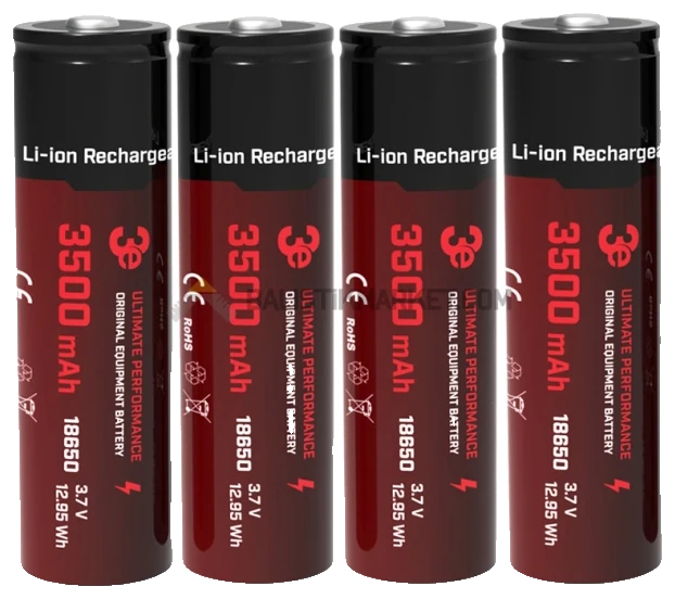 3E 18650 3500mAh Şarj Edilebilir Li-ion Pil (4 Adet)