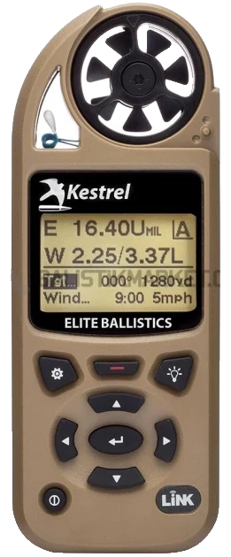 Kestrel 5700 Elite Hava Ölçüm İstasyonu & Applied Ballistics + LINK (Tan)