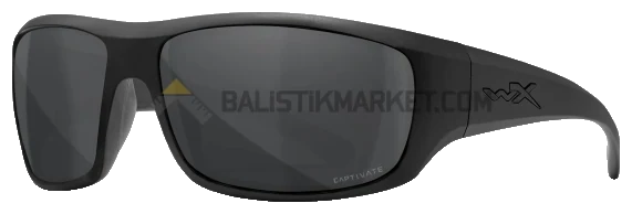 Wiley X WX Omega Black Ops Balistik Gözlük, Polarize Gri Lens (Siyah)