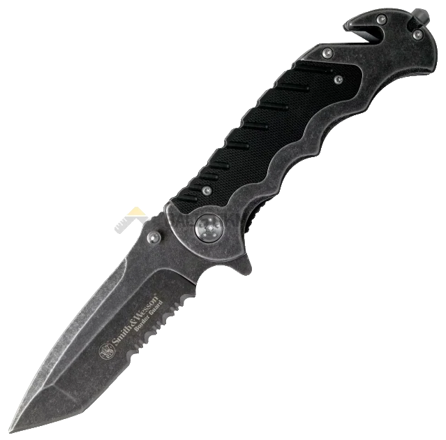 Smith & Wesson Border Guard Liner Lock Serrated Tanto Çakı